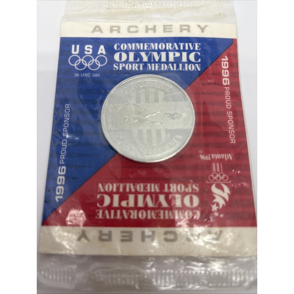 1996 Atlanta USA Commemorative Olympic Sport Medallion Archery Coin New